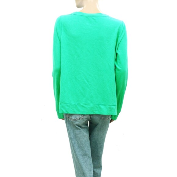 Lilly Pulitzer Rami Sweatshirt Tunic Top Graphic Pullover Beaded S NWD 279050 - Picture 8 of 11